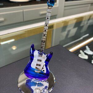 Purple Haze Large Guitar Glass Figurine